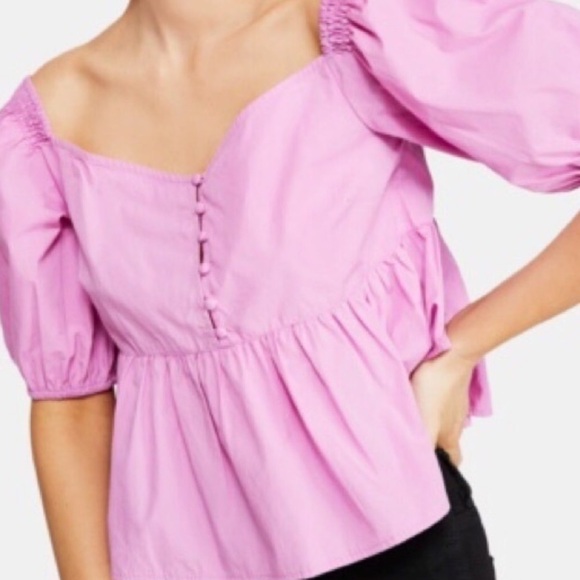 Free People Veronica Sweetheart Top in Orchid Size Small - Picture 2 of 8